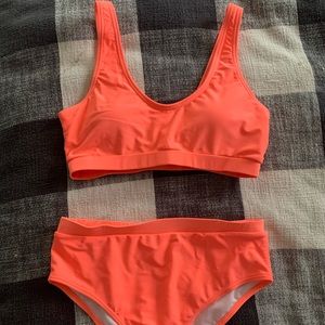 Pink Lily Brightest Days Orange Swimsuit Bikini